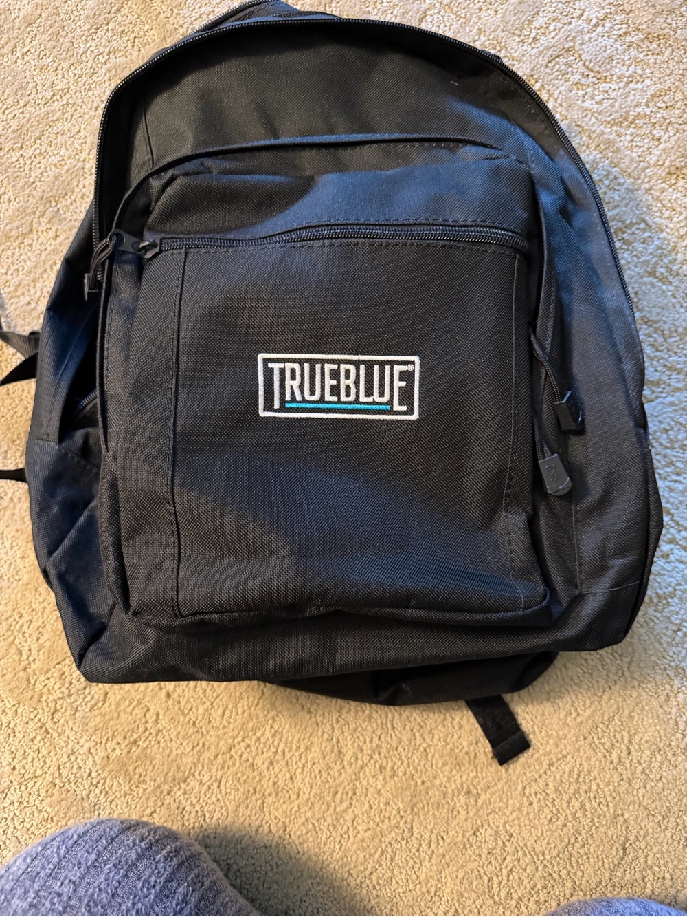TrueBlue Branded Black Casual Backpack